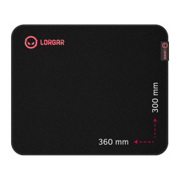 Геймърски пад Lorgar Main 323, Precise control surface, Red anti-slip rubber base,  360mm x 300mm x 3mm - LRG-GMP323