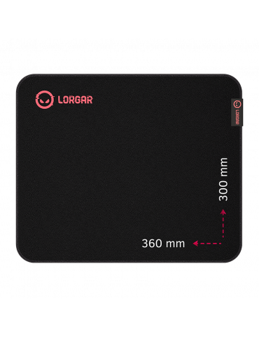 Геймърски пад Lorgar Main 323, Precise control surface, Red anti-slip rubber base,  360mm x 300mm x 3mm - LRG-GMP323