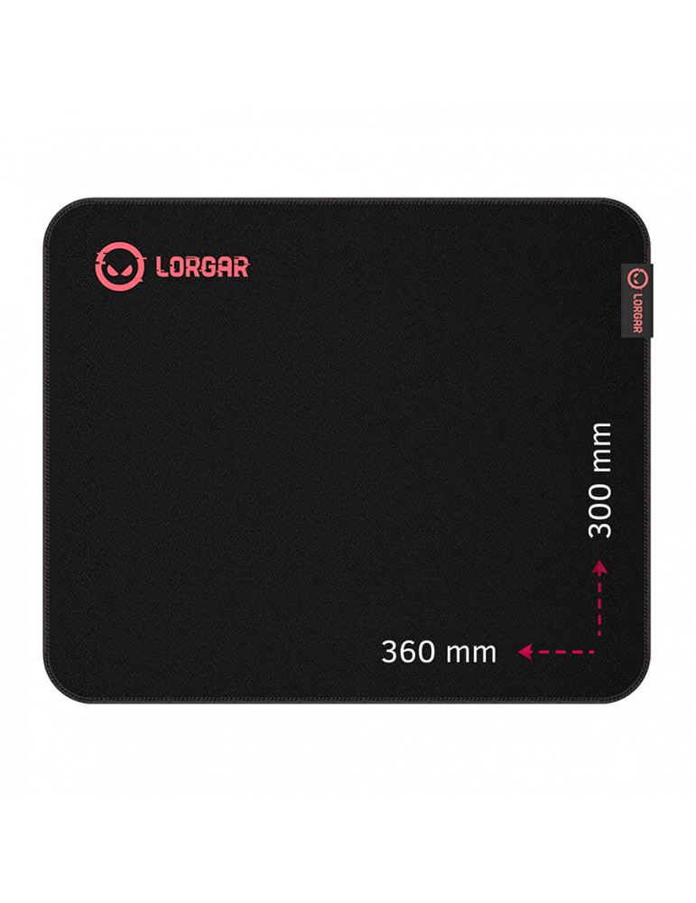 Геймърски пад Lorgar Main 323, Precise control surface, Red anti-slip rubber base,  360mm x 300mm x 3mm - LRG-GMP323