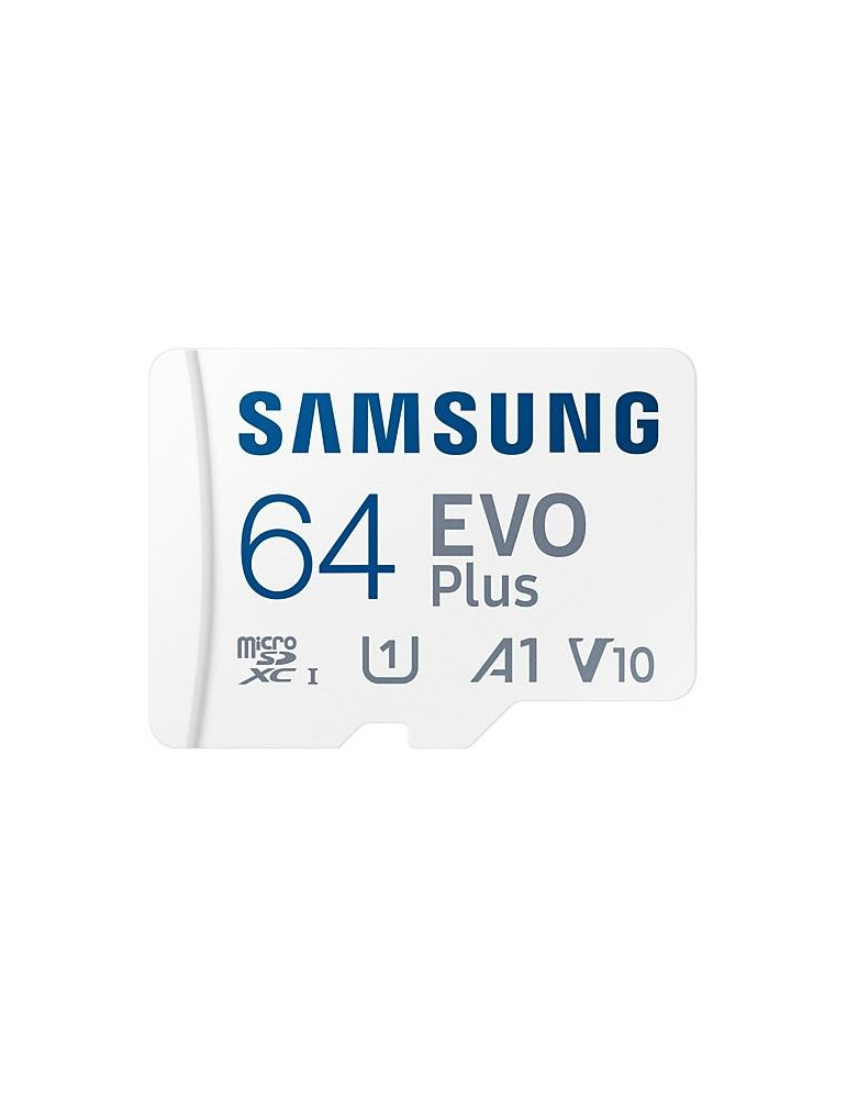 SD карта Samsung EVO Plus, microSDXC, UHS-I, 64GB, Адаптер - MB-MC64SA/EU