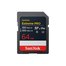 SD карта SanDisk Extreme Pro SDXC 64GB 300MB/s ; 300Mb/s Class 10 V90 UHS-II - SDSDXDM-064G-GN4IN