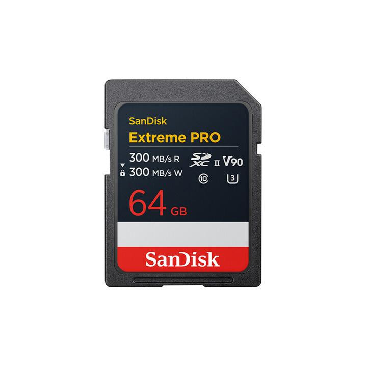 SD карта SanDisk Extreme Pro SDXC 64GB 300MB/s ; 300Mb/s Class 10 V90 UHS-II - SDSDXDM-064G-GN4IN
