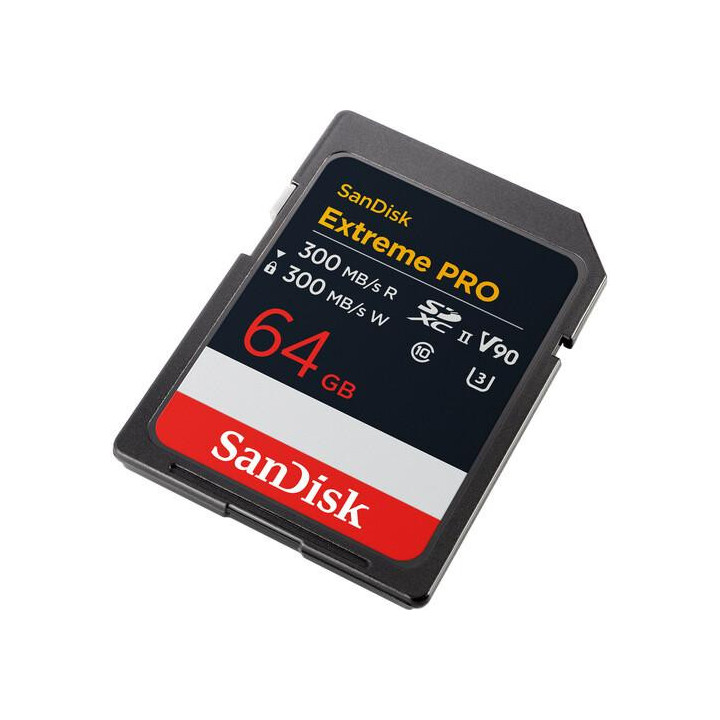 SD карта SanDisk Extreme Pro SDXC 64GB 300MB/s ; 300Mb/s Class 10 V90 UHS-II - SDSDXDM-064G-GN4IN