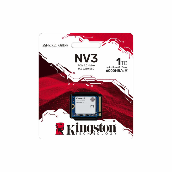 SSD дис Kingston 1TB NV3 PCIe 4.0 NVMe M.2 2230 - SNV3SM3/1T0
