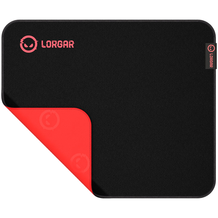 Геймърски пад Lorgar Main 323, Precise control surface, Red anti-slip rubber base,  360mm x 300mm x 3mm - LRG-GMP323