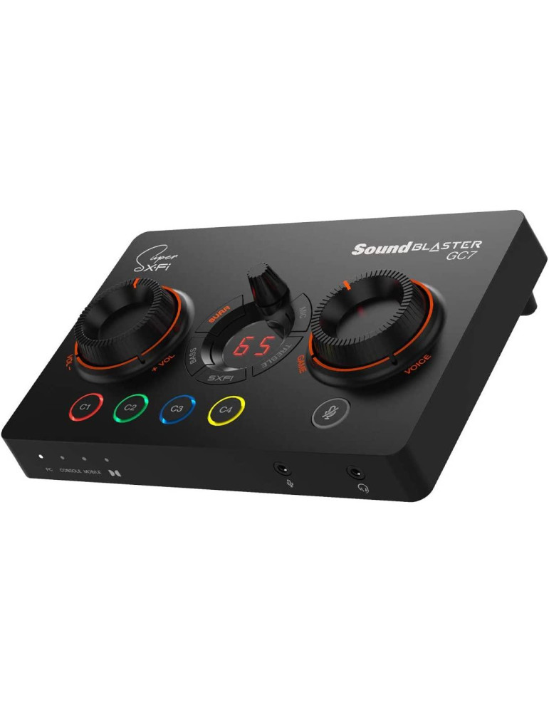 Външна звукова карта Creative Sound Blaster GC7, USB-C, Super X-FI, PC, Mac, PS 4/5, Xbox, Nintendo Switch - CREAT-SND-GC7