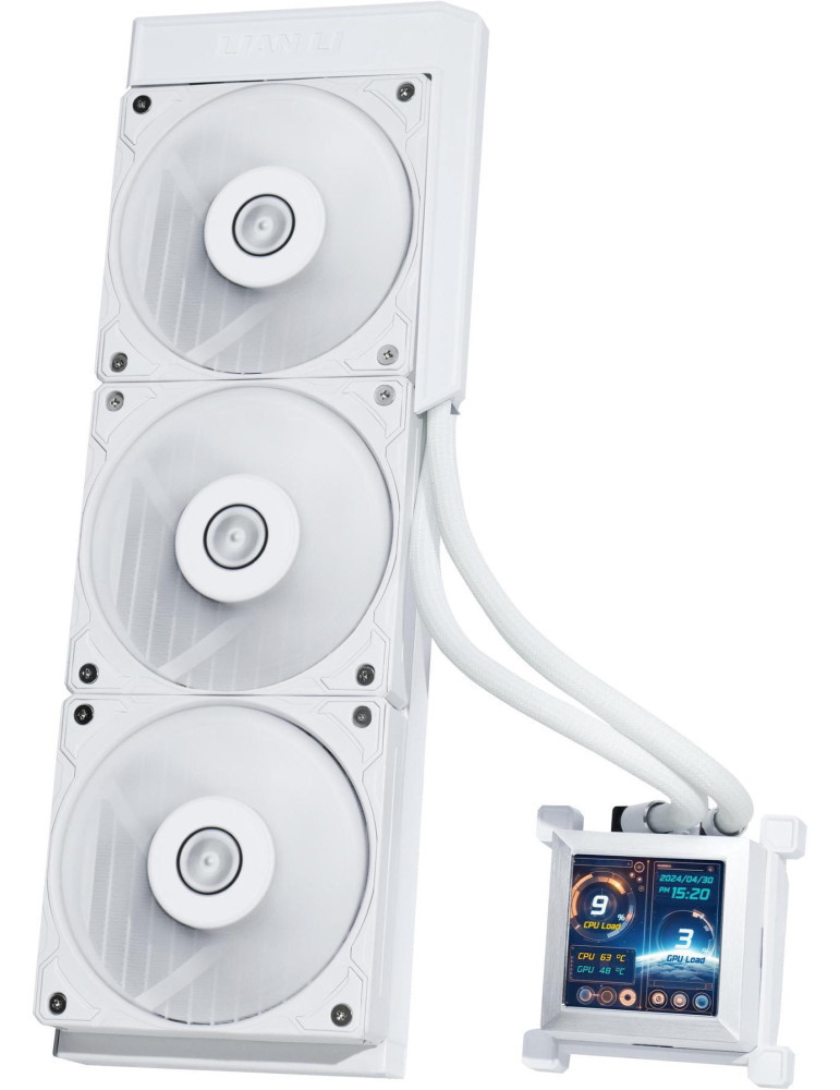 Водно охлаждане за процесор Lian Li HydroShift LCD 360 Silent - White - G89.GHSLCD36SW.00