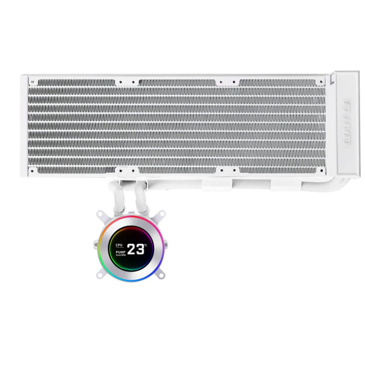 Водно охлаждане за процесор Lian Li HydroShift II LCD-C 360 Fanless ARGB - Бял - G89.GHS2LCD36W.00
