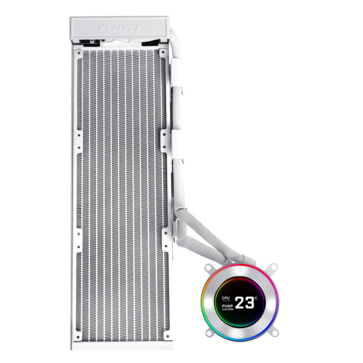 Водно охлаждане за процесор Lian Li HydroShift II LCD-C 360 Fanless ARGB - Бял - G89.GHS2LCD36W.00