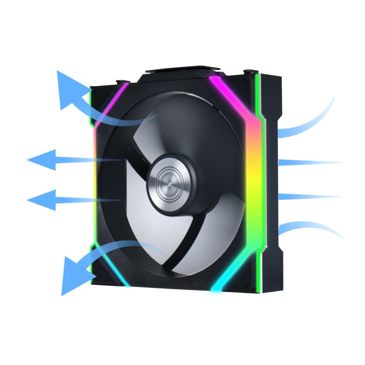 Комплект вентилатори 3бр Lian Li UNI FAN SL Wireless ARGB PWM Reverse Blade - 120 mm Черен   Контролер - G99.12RSL1W3B.00