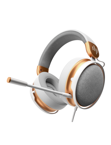 Геймърски слушалки Dark Project Sono Wired - White/Gold - DPP_SONO_WIRED_WHITE