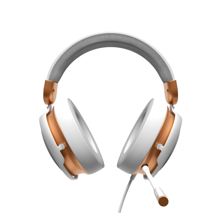 Геймърски слушалки Dark Project Sono Wired - White/Gold - DPP_SONO_WIRED_WHITE