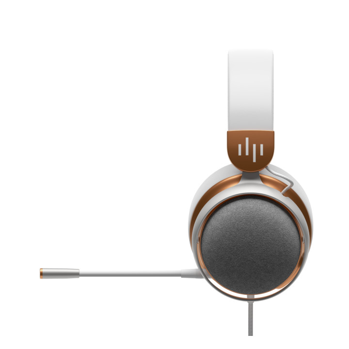 Геймърски слушалки Dark Project Sono Wired - White/Gold - DPP_SONO_WIRED_WHITE