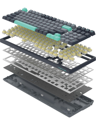 Клавиатура A4tech Fstyler FGS300 Panda Rock Механична TKL кирилизирана - FS300 PANDA