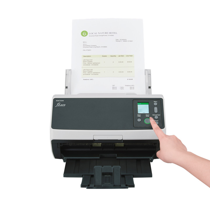 Документен скенер Ricoh fi-8170, A4, USB 3.2 gen1, 70ppm, ADF за 140 страници - PA-03670-B051