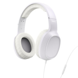 Слушалки с микрофон HAMA Fun C, USB-C, водач за кабел от едната страна, бели - 221815