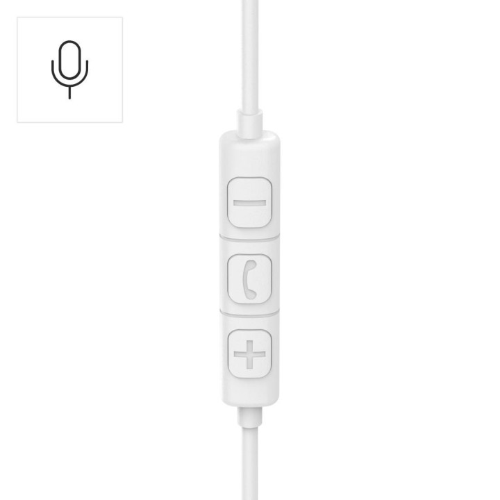 Слушалки с микрофон HAMA Fun C, USB-C, водач за кабел от едната страна, бели - 221815