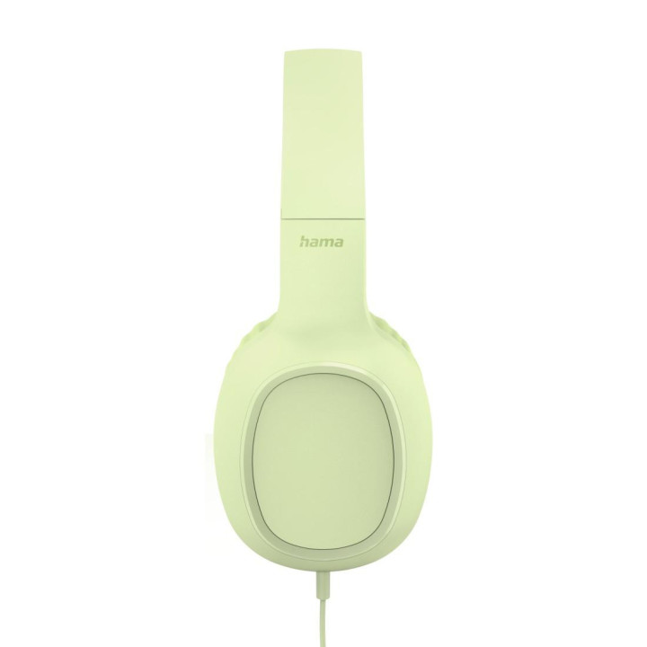Слушалки с микрофон HAMA Fun C, USB-C, водач за кабел от едната страна, зелени - 221816