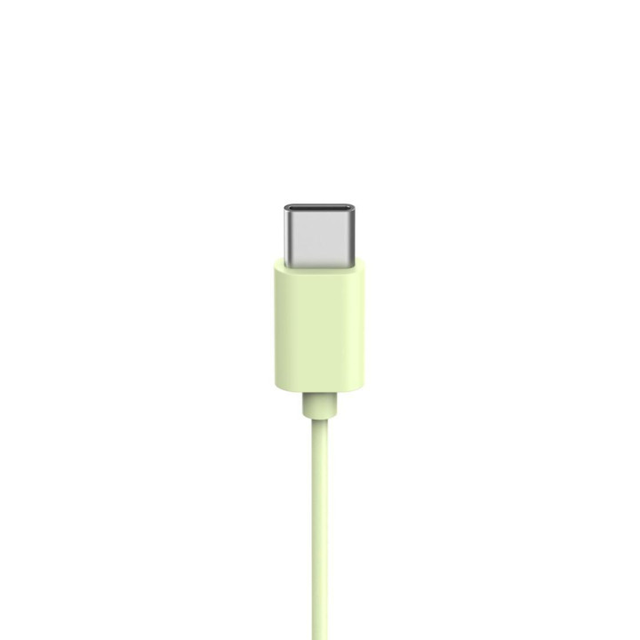 Слушалки с микрофон HAMA Fun C, USB-C, водач за кабел от едната страна, зелени - 221816