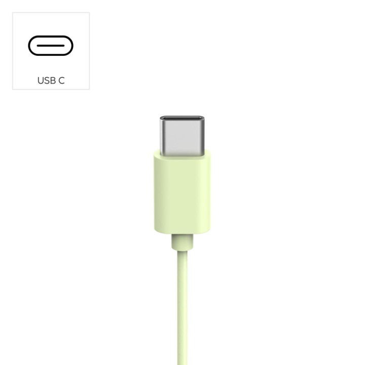 Слушалки с микрофон HAMA Fun C, USB-C, водач за кабел от едната страна, зелени - 221816