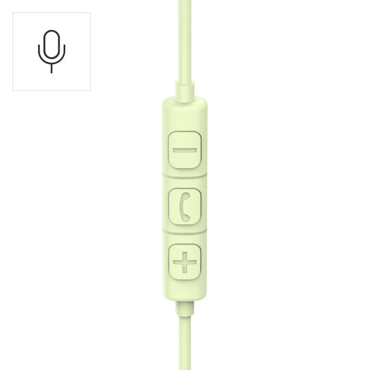 Слушалки с микрофон HAMA Fun C, USB-C, водач за кабел от едната страна, зелени - 221816