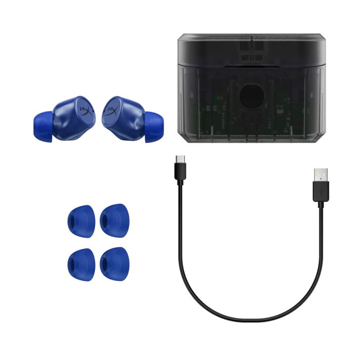 Bluetooth слушалки тапи с микрофон HyperX Cirro Buds Pro - Сини - 727A6AA