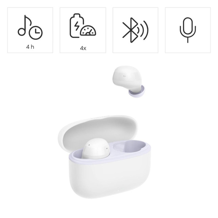 Bluetooth слушалки HAMA Freedom Buddy II, True Wireless, Бял - 221759