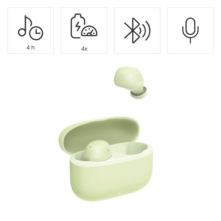 Bluetooth слушалки HAMA Freedom Buddy II, True Wireless, Зелен - 221762