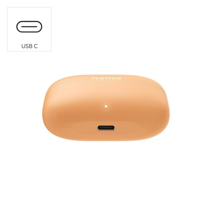 Bluetooth слушалки HAMA Freedom Buddy II, True Wireless, Оранжев - 221763