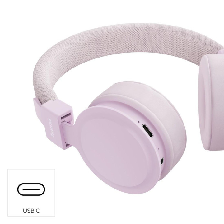 Bluetooth слушалки с микрофон HAMA Freedom Lit III Bluetooth, On-Ear, розови - 221768