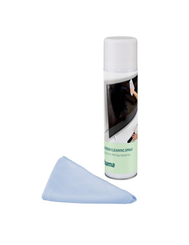 Почистващ спрей HAMA 200 ml, 20x20 cm микрофибърна кърпа - 221096