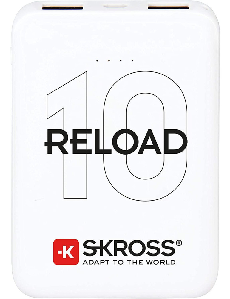 Външна батерия SKROSS RELOAD 10, 10000 mAh, Бял - SKROSS-1400130