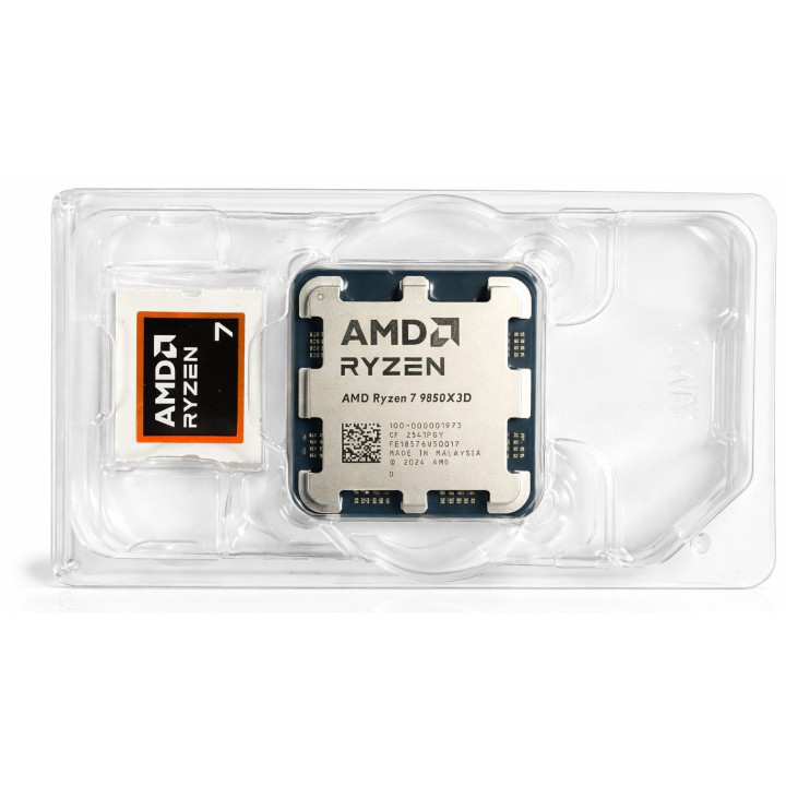 Процесор AMD Ryzen 7 9850X3D, 8-Core, 4.7GHz, 96MB, 120W, AM5, BOX, No Cooler, без оригинална опаковка - 100-000001973