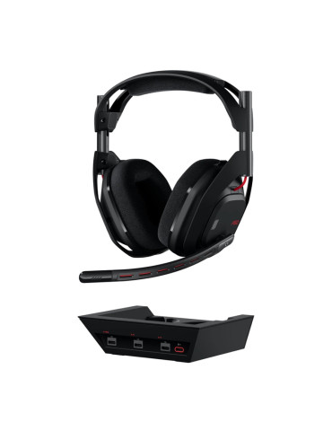Безжични геймърски слушалки с докинг станция Logitech Astro A50 Lightspeed, Черни - 939-002224