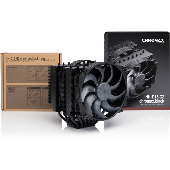 Охладител за процесор Noctua NH-D15 G2, За сокет LGA1851/1700/2011/AM5/AM4 - NH-D15.G2.CH.BK