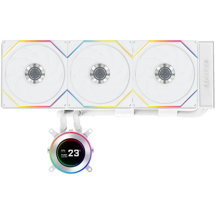 Водно охлаждане за процесор Lian Li HydroShift II LCD-C 360TL ARGB - Бял - G89.GHS2LCD36TW.00