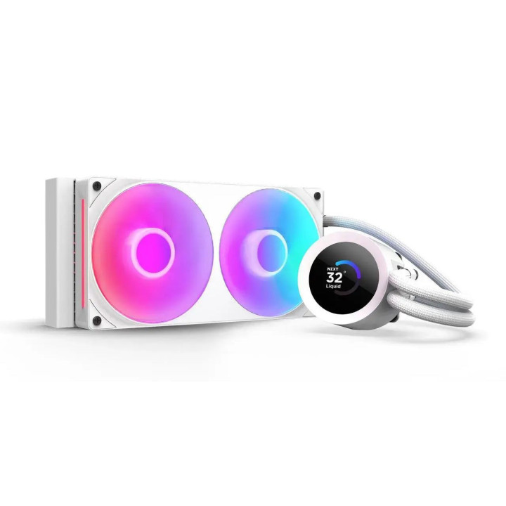 Водно охлаждане за процесор NZXT Kraken Plus 240 RGB LCD Display - White - RL-KR240-W2