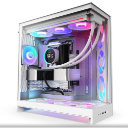 Кутия за компютър NZXT H9 Flow Dual-Chamber - White - CM-H92FW-01