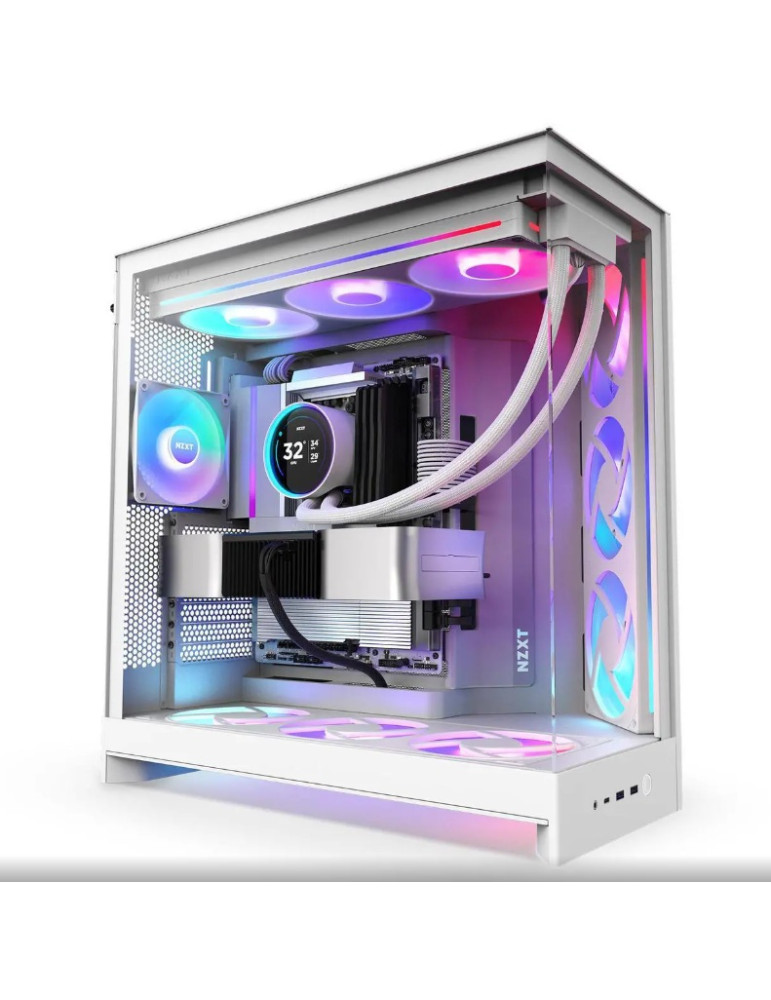 Кутия за компютър NZXT H9 Flow Dual-Chamber - White - CM-H92FW-01
