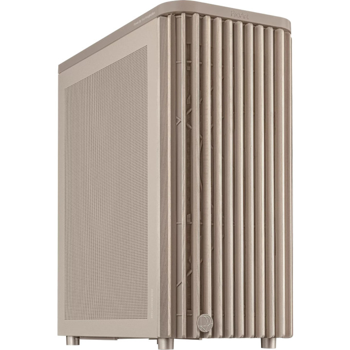 Кутия за компютър Asus ProArt PA401 Wood Edition Beige - Mesh Panel - 90DC00M7-B39000