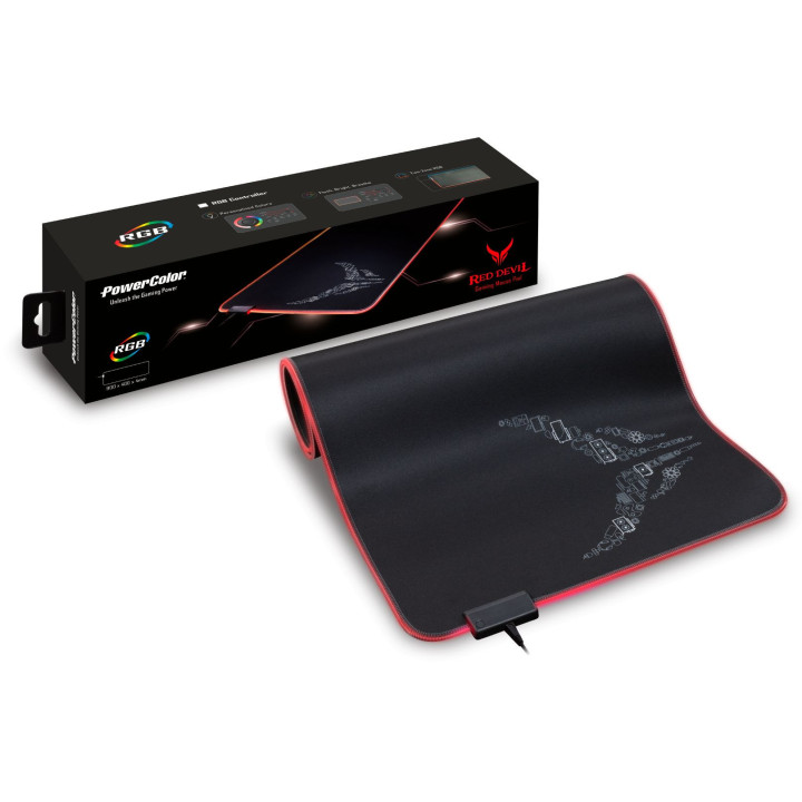 Геймърски пад PowerColor Red Devil RGB - XL - 695-G000000574