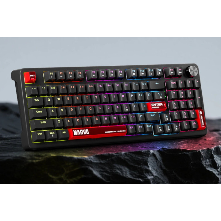 Геймърска механична клавиатура Marvo Arma 98 KG937, 1K, TNT Peach Switches [Linear], (English US) - MARVO-KG937