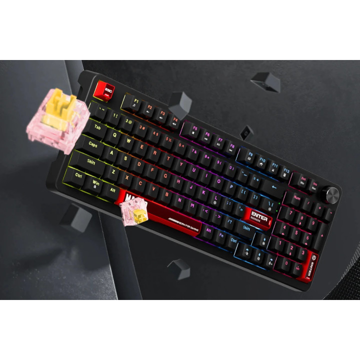 Геймърска механична клавиатура Marvo Arma 98 KG937, 1K, TNT Peach Switches [Linear], (English US) - MARVO-KG937