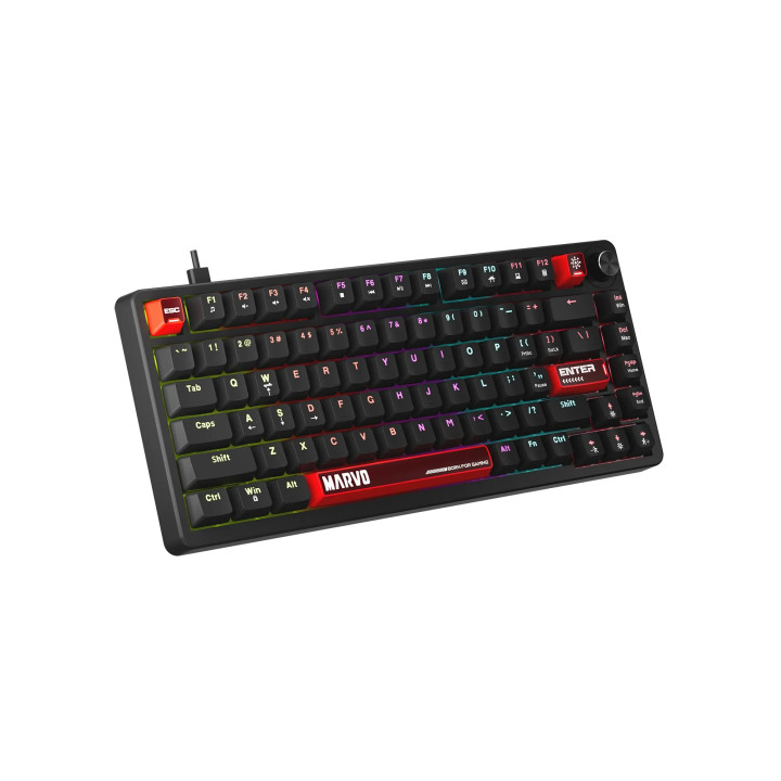 Геймърска механична клавиатура Marvo Arma 82 KG936, 1K, TNT Peach Switches [Linear], (English US) - MARVO-KG936