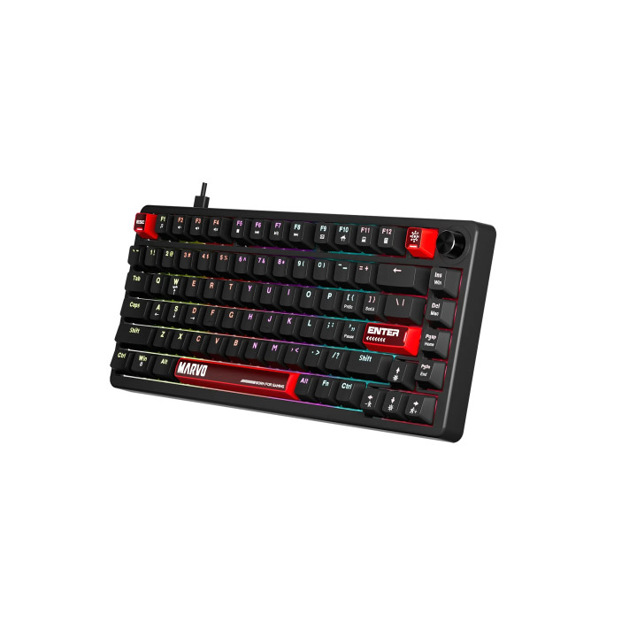 Геймърска механична клавиатура Marvo Arma 82 KG936, 1K, TNT Peach Switches [Linear], (English US) - MARVO-KG936