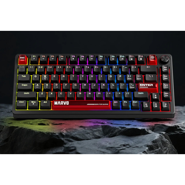 Геймърска механична клавиатура Marvo Arma 82 KG936, 1K, TNT Peach Switches [Linear], (English US) - MARVO-KG936