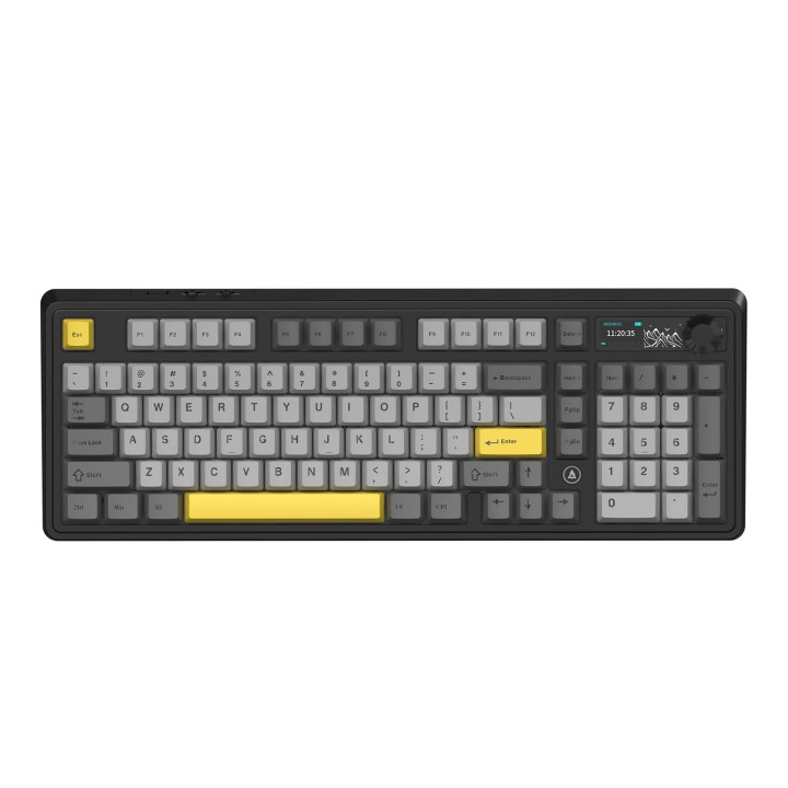 Безжична геймърска механична клавиатура Ajazz AK980 V2 - Gift Switch [Linear] (English US), Black, Gray - AJ-AK980-V2-GS-BK