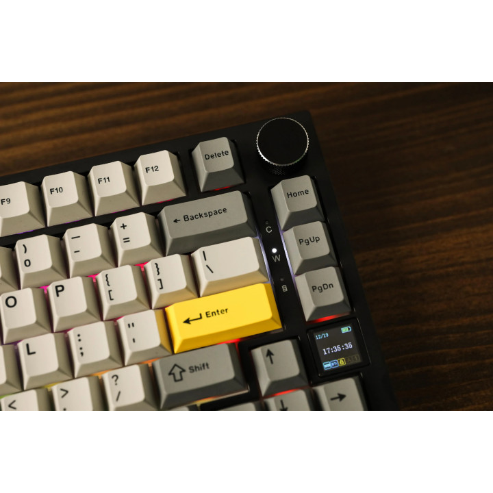 Безжична геймърска механична клавиатура Ajazz AK820 PRO - Gift Switch [Linear] (English US), Black, Gray - AJ-AK820-PRO-BGY-GS