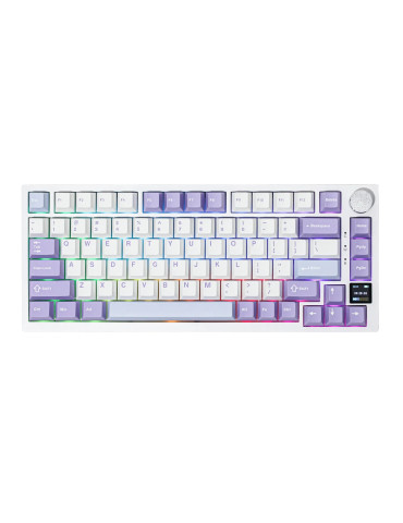 Безжична геймърска механична клавиатура Ajazz AK820 PRO - Flying Fish [Linear] (English US), Purple - AJ-AK820-PRO-PWB-FFS