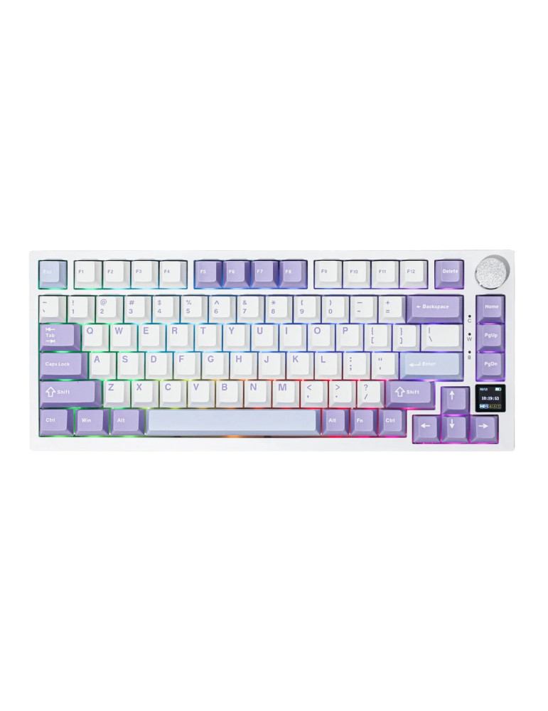 Безжична геймърска механична клавиатура Ajazz AK820 PRO - Flying Fish [Linear] (English US), Purple - AJ-AK820-PRO-PWB-FFS